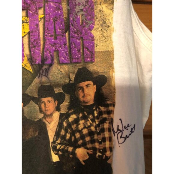 Lone Star 1997 All Band Autograph Crazy Night Tour White Tank Top - Picture 5 of 5